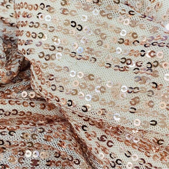 Anthropologie x Mare Mare Rose Gold Sequin Open Duster Sz XS NWT - Picture 13 of 16